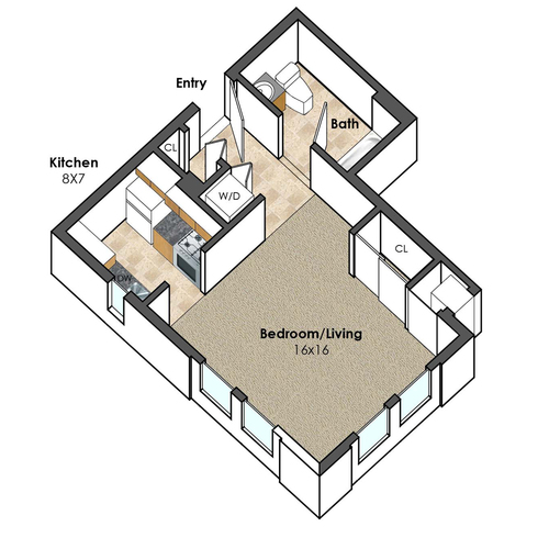 Apartment Unit C at Collegetown Terrace