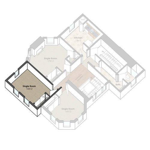 Apartment Unit D at Collegetown Terrace