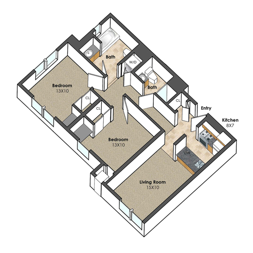 Apartment Unit A at Collegetown Terrace